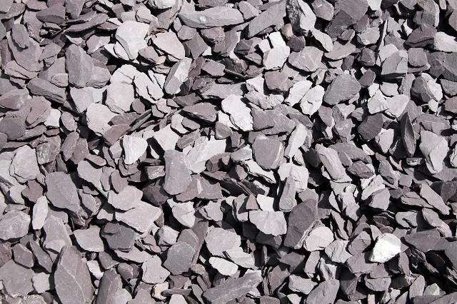 Slate aggregates close up